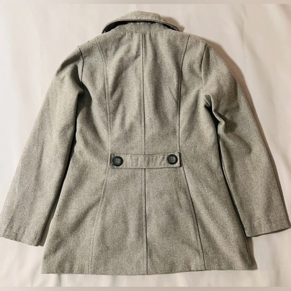ME JANE Women's Sz XL Double Breasted Peacoat  Wool‎ Swing Jacket Gray Coat - Picture 8 of 8